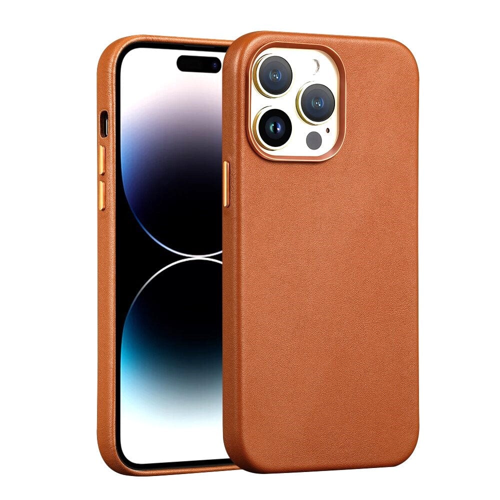 Upgrade your phone protection with the best-selling fashion mobile cover cases, designed for both men and women. Our collection of mobile cases and covers boasts 100% genuine leather, lending a touch of luxury to your device. Choose from a range of luxury-designed bumper protective cover cases, exclusively for Apple iPhone 14, Apple iPhone 14 Pro, and Apple iPhone 14 Pro Max. We offer the best 100% real leather Apple iPhone cases that are not only stylish but also high-quality.