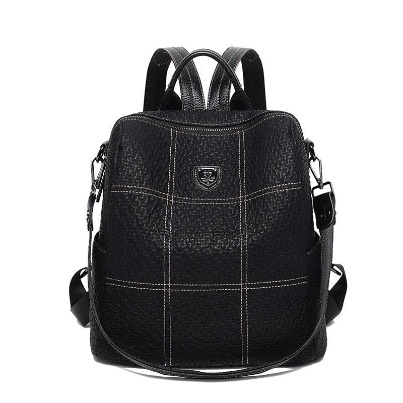 Women's Genuine Soft Leather Elegant Black Travel Backpack – Emphes Lifestyle Women's Genuine Soft Leather Elegant Black Travel Backpack – Emphes Lifestyle