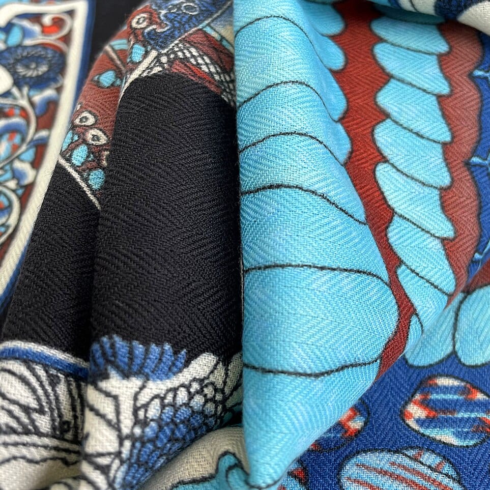 Elevate your fashion game with the beautiful and luxurious handmade scarf, shawl, and stoles for women and ladies. Our vintage-inspired accessories are crafted with 100% pure silk, making them the best-selling choice for elegant evening dresses and everyday wear. Our fashion designer has created neck and head scarves, large square scarves, and fashionable silk head kerchiefs to keep up with the latest fashion trending.