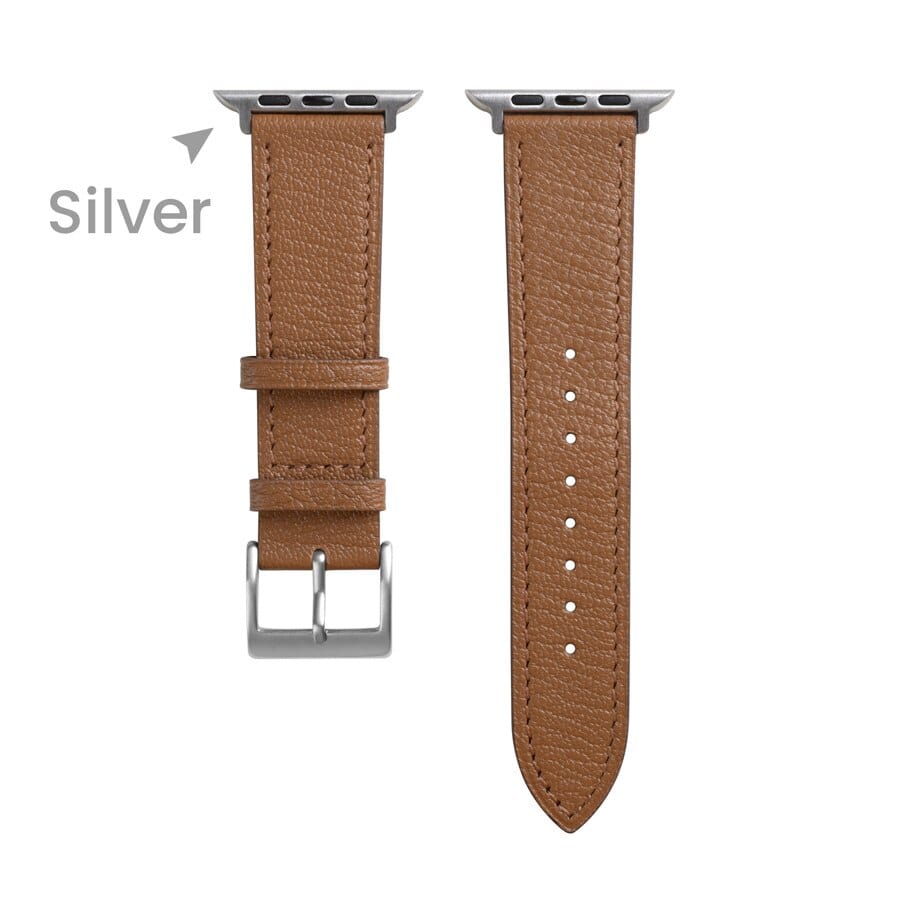 Best Selling Leather Strap for your Apple Smart Watch. Handmade from genuine Italian leather, this luxury-designed strap is 100% high-quality and perfect for both men and women. Replace your Apple Smartwatch Band with this soft and comfortable leather watch band for the ultimate in style and comfort. Buy online now for the best-selling leather watch strap for Apple Watch Band.