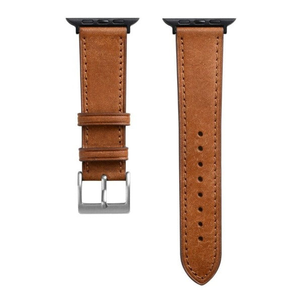 Best Selling Leather Strap for your Apple Smart Watch. Handmade from genuine Italian leather, this luxury-designed strap is 100% high-quality and perfect for both men and women. Replace your Apple Smartwatch Band with this soft and comfortable leather watch band for the ultimate in style and comfort. Buy online now for the best-selling leather watch strap for Apple Watch Band.