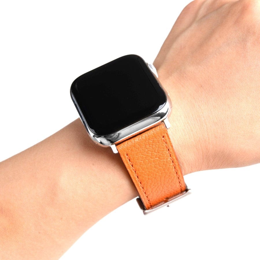 Best Selling Leather Strap for your Apple Smart Watch. Handmade from genuine Italian leather, this luxury-designed strap is 100% high-quality and perfect for both men and women. Replace your Apple Smartwatch Band with this soft and comfortable leather watch band for the ultimate in style and comfort. Buy online now for the best-selling leather watch strap for Apple Watch Band.