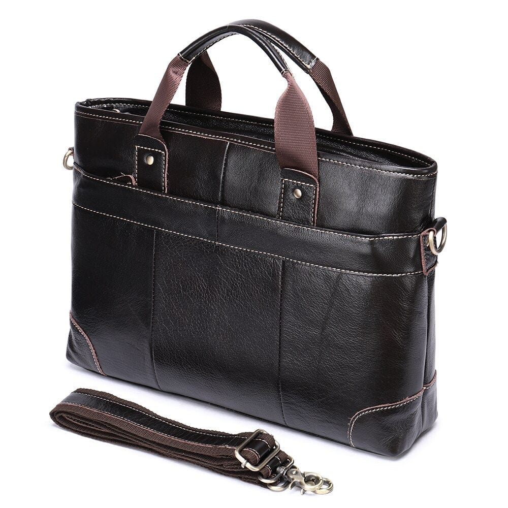 Best Selling Luxury Designed Leather Briefcases for men and women. These handmade 100% real leather briefcases are perfect for the modern professional who wants to make a statement. The genuine leather fashion trend 14 and 15-inch designer business laptop bags are designed to be both stylish and practical, making them the perfect accessory for work or travel.
