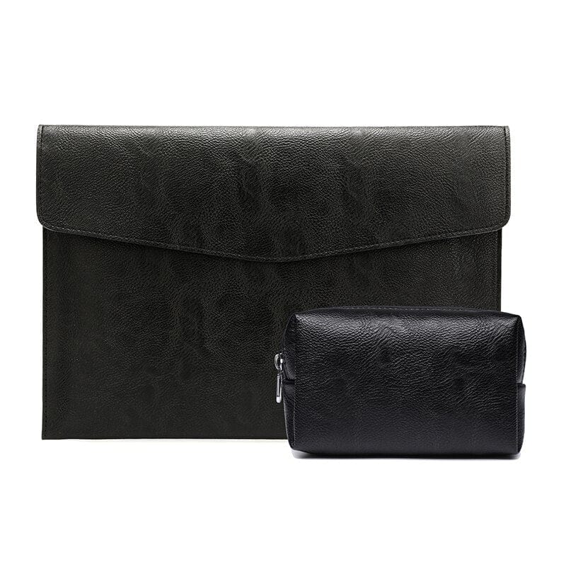 Leather Sleeve Case with Pouch Bag for Apple MacBook 13.3 Inches