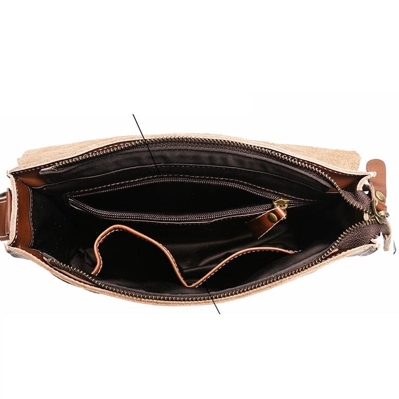 Genuine Leather Vintage Casual Shoulder Horizontal Messenger Bag