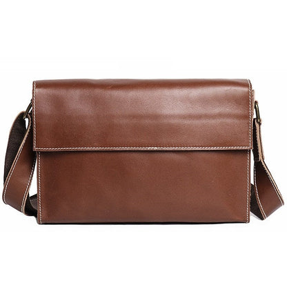 Genuine Leather Vintage Casual Shoulder Horizontal Messenger Bag