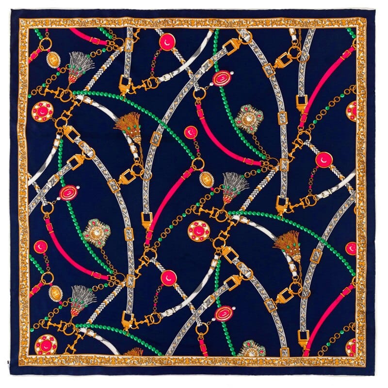 Stylish 100% Mulberry Silk Luxury Design Silk Scarf for Women. Warm, Soft and Lightweight Premium Square Long Silk Scarf for women. Classic Silk Scarf with Wild Animal and Jungle Print Colourful Scarf. Luxury twill Silk women&