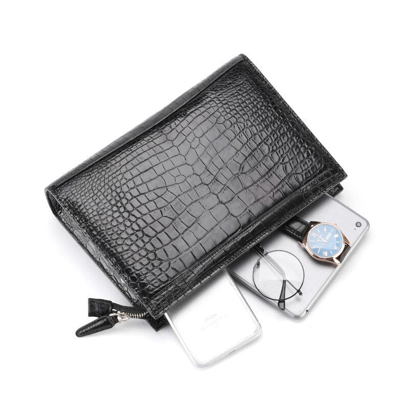 Best Selling Leather Pouch Case Bag for Men and Women. This handmade luxury design brand leather pouch is the perfect solution for business and travel use. The pouch is made from 100% real leather, providing a high-quality and durable solution for your mobile, iPad, and MacBook.