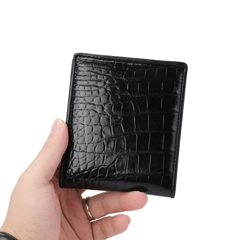 New Men's Crocodile Pattern Clutch Wallet With Multiple Card Slots