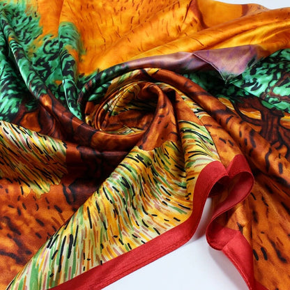 Best Animal Printed Silk Scarves for women Wild animal and Jungle printed Luxury Silk Scarves and Stoles Multicoloured Handmade Silk Scarf Multicoloured Silk Scarf with Blue, Red, Black, White, Pink, Grey, Navy, Brown, Green, Yellow, Gold, Purple, Coffee, and Orange Colours. Luxury twill Silk women&