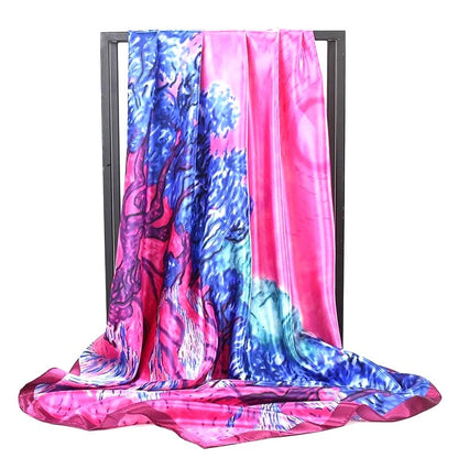 Best Animal Printed Silk Scarves for women Wild animal and Jungle printed Luxury Silk Scarves and Stoles Multicoloured Handmade Silk Scarf Multicoloured Silk Scarf with Blue, Red, Black, White, Pink, Grey, Navy, Brown, Green, Yellow, Gold, Purple, Coffee, and Orange Colours. Luxury twill Silk women&