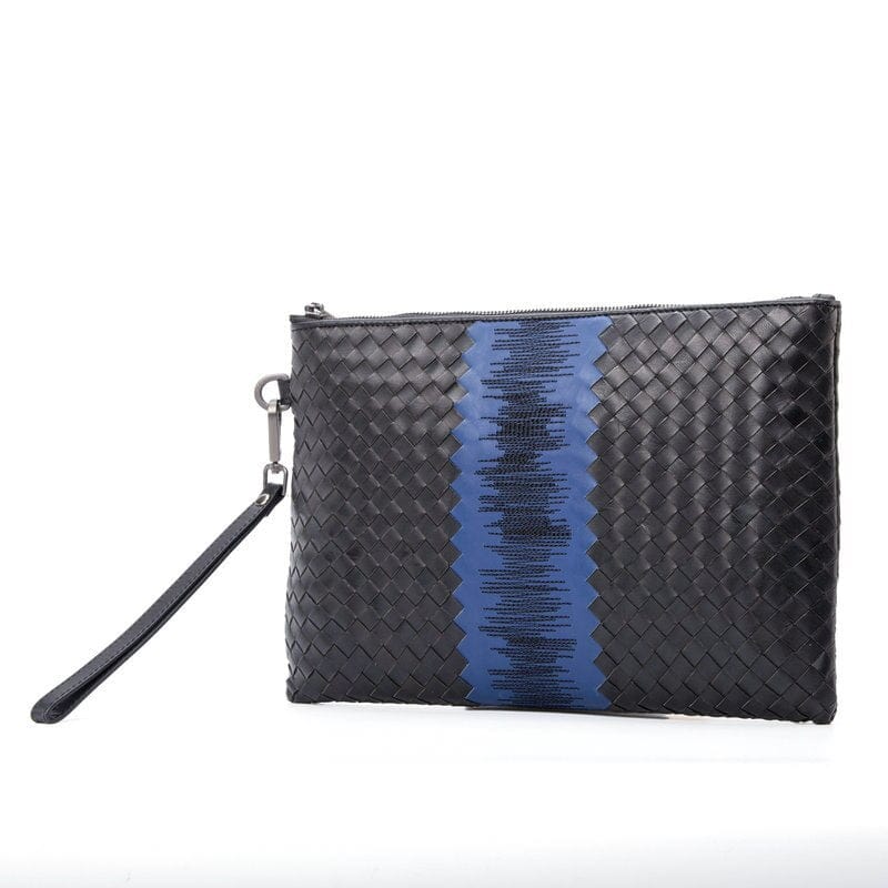 Genuine Cowhide Leather Knitted Men's Business Clutch Bag / Pouch – Emphes  Lifestyle